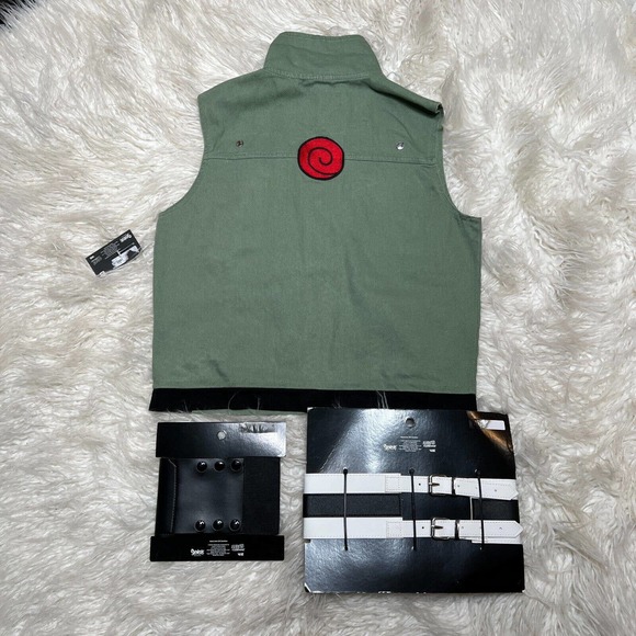 NARUTO SHIPPUDEN KAKASHI JONIN VEST WOMENS ARM BAND AND LEG BELT COSPLAY - Picture 3 of 6